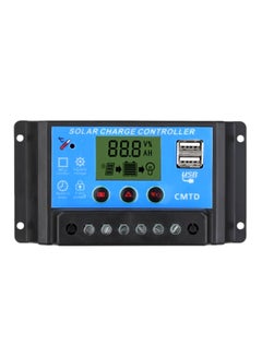 Buy Solar Charge Controller With LCD 12V/24V Black/Blue 13x2.5x6.8centimeter in UAE