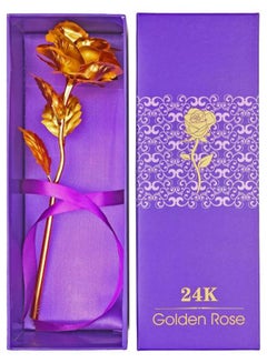 Buy 24K Gold Plated Rose Flower Gold 25x8centimeter in UAE