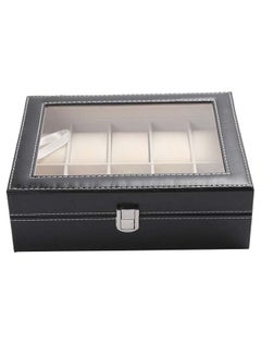 Buy 10 Compartment Leather Watch Box Organizer in Saudi Arabia