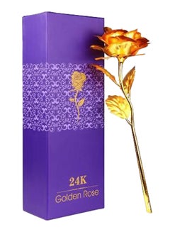 Buy 24K Gold Plated Big Rose Flower Gold 25x8centimeter in Saudi Arabia