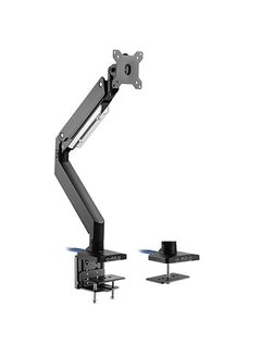 Buy Single Monitor Desk Mount Stand Full Motion Swivel Arm Gas Spring for 17in-27 Black in UAE