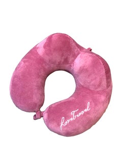 Buy U-Shaped Travel Pillow foam Pink 25 x 25 x 10cm in Saudi Arabia
