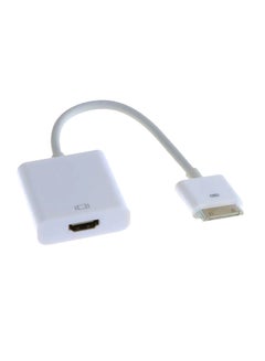 Buy HDMI To 30-Pin Convertible Adapter Cable White in UAE