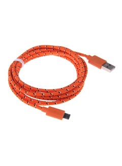 Buy Micro USB Data Sync Charging Cable Orange/Black in UAE