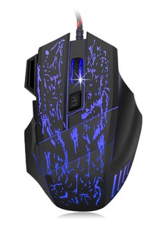 Buy A874 7 Buttons 3200DPI LED USB Wired Optical Game Gaming Mouse Black/Purple in Saudi Arabia