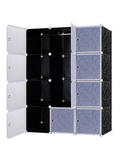 Buy 12 Cubes Wardrobe Storage Black Medium Black Medium in Saudi Arabia