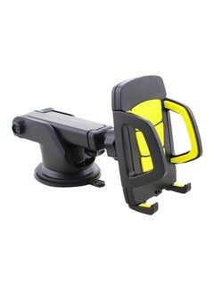 Buy Universal Long Arm Windshield Mobile Phone Cradle With Suction Cup For 3.5 6.5 Inch iPhone Smartphone Black/Yellow in UAE