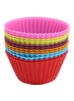 Buy 12Pcs/Pack 7Cm Silicone Soft Round Cake Muffin Chocolate Cupcake Liner Baking Cup Mold in Egypt