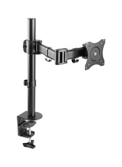 Buy Single Monitor Arm Clamp And Bolt Through Adjustable Mount Stand Black in UAE
