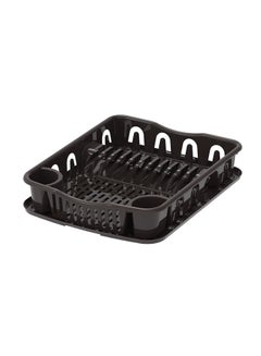 Buy Large Dish Rack with Drainer Dark Brown in UAE