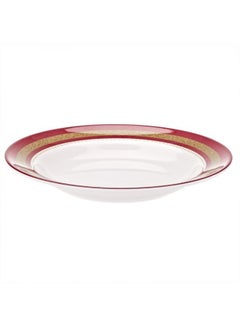 Buy Soup Plate Red/White 23 x 23centimeter in UAE