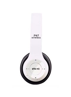 Buy P47 Bluetooth Headset White/Black in Saudi Arabia