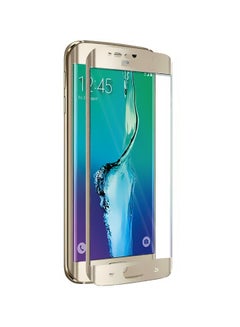 Buy Tempered Glass Screen Protector For Samsung Galaxy S6 Edge Plus Clear/Gold in UAE