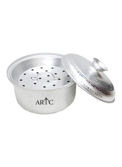 Buy Pure Aluminium Basari Pot Mandi Biryani Aluminium Cooking Pot and Steam Pot Dia: 33cm Silver 33x15cm in UAE