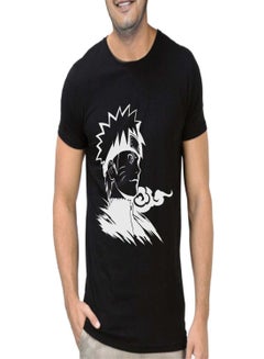 Buy Naruto Uzumaki Minato Short Sleeve T-shirt Black in UAE