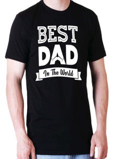 Buy Best Dad Ever Short Sleeve T-shirt Black in UAE