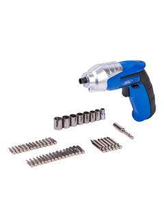 Buy 44-Piece Cordless Screwdriver with Bits Blue/Black in Saudi Arabia