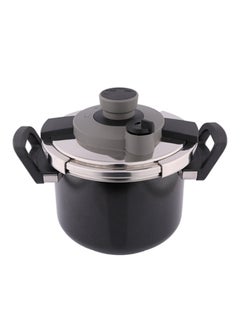 Buy Stainless Steel Pressure Cooker Black 6.0Liters in Saudi Arabia
