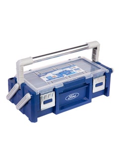 Buy Plastic Tool Box Blue/White 46x14.5x24cm in UAE