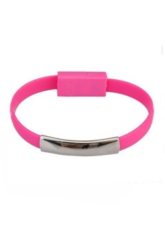 Buy Micro USB Data Sync Charging Cable Bracelet For Apple iPhone 5/5c/6 Pink in UAE