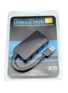 اشتري موزع USB رباعي المنفذ أسود في الامارات