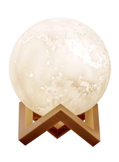 Buy 3D Print Moon Light White/Beige 15centimeter in Saudi Arabia