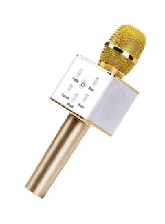 Buy Q7 Wireless Karaoke Microphone 2.72E+12 Gold/White in Saudi Arabia