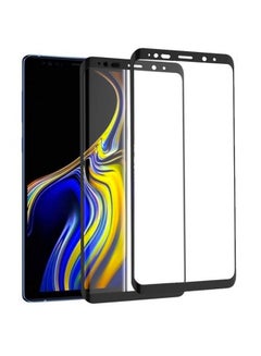 Buy 2-Piece Tempered Glass Screen Protector Set For Samsung Galaxy Note 9 Clear/Black in UAE