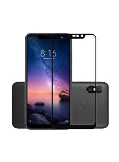 Buy 5D Tempered Glass Screen Protector For Xiaomi Redmi Note 6 Pro Black/Clear in UAE