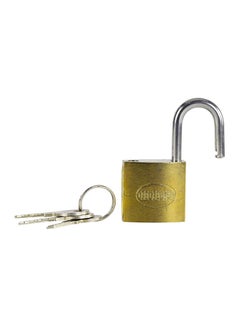 Buy Copper Padlock 25 mm With 3 Keys Gold/Silver 25 mm in Saudi Arabia