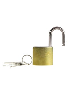 Buy Copper Padlock 32 mm With 3 Keys Gold/Silver in Egypt