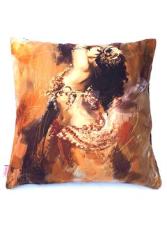 Buy Belly Dancer Print Cushion Cover Multicolour 40x40cm in UAE