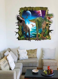 Buy 3D Jurassic World Dinosaur Wall Sticker Multicolour 60 x 90cm in UAE