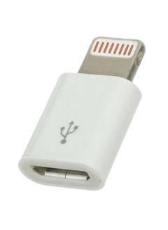 اشتري Usb Type-C To Micro-USB Adapter White في السعودية