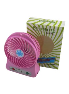 Buy Rechargeable USB Battery Cooling Fan 2724464879764 Pink in UAE