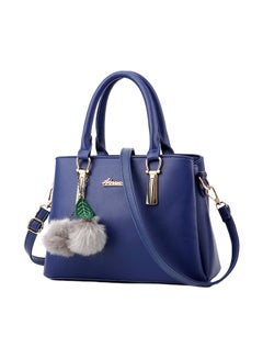 Buy Polyurethane Shoulder Bag Blue in UAE