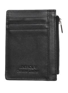 Buy Leather Multifunctional Wallet Black in Saudi Arabia
