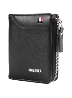 Buy Leather card cover multifunctional zero wallet  black Black in UAE