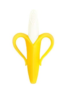 اشتري Baby Banana Toothbrush Teether With Soft Bristles For Toddlers Easy To Hold (Yellow) في السعودية