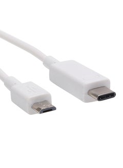 Buy USB-C To MicroUSB Cable 1meter White in UAE