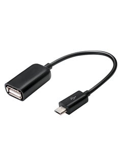Buy OTG MicroUSB To USB Adapter Black in UAE