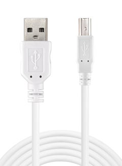 Buy USB 2.0 A-B Male Cable White in UAE