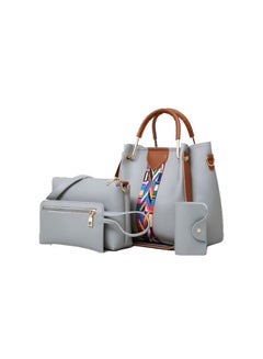 Buy 4-Piece Handbag Set Grey in UAE