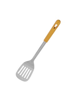 Buy Stainless Steel Cooking Spoon Silver/Yellow 13 Inch in UAE
