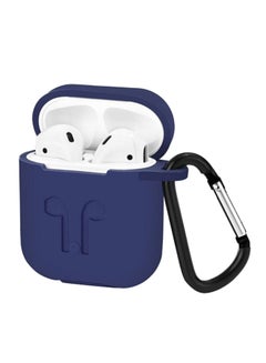 Buy Silicone Protective Case Cover For Apple AirPods Blue in UAE