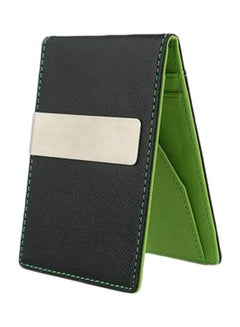 Buy Money Clip Slim Wallet Green/Black in Saudi Arabia