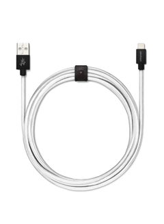 Buy Fab XXL Edition Lightning Data Sync Charging Cable White/Black/Silver in Saudi Arabia