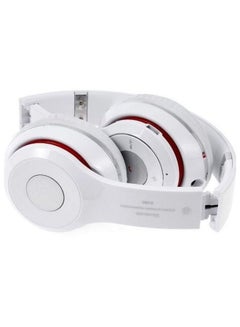 Buy Stereo Bluetooth Wireless On-Ear Headphone With Microphone White in Saudi Arabia