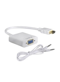 Buy HDMI Male To VGA Female Adapter White in UAE
