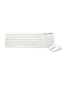 اشتري طقم لوحة مفاتيح وماوس لاسلكية أبيض في الامارات